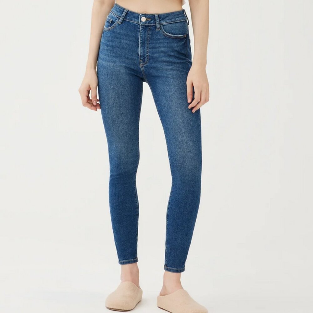 Warp & Weft High rise skinny jeans 26